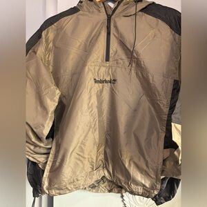 Timberland Men's Beige and Black Windbreaker